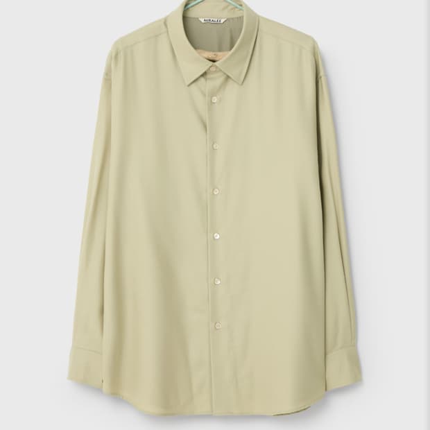  [새상품] 오리리 슈퍼 라이트 울 셔츠 라이트 카키