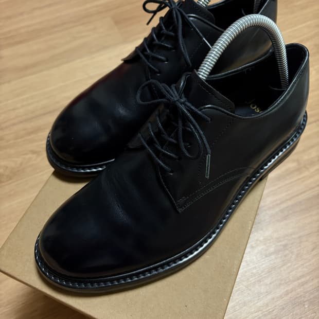 조셉트 101 245 블랙 레더 더비 슈즈