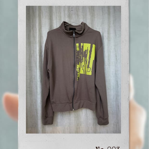 Structure khaki zip-up