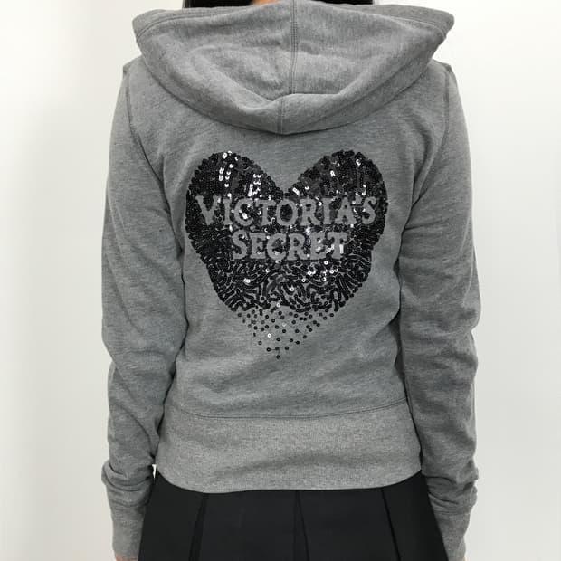 Victoria's Secret Sequin Heart Zip up