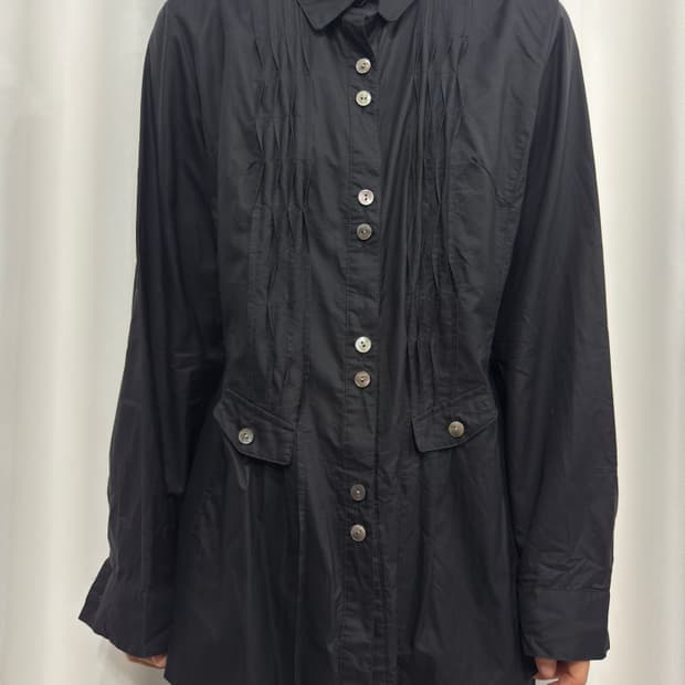 black pintuck shirt