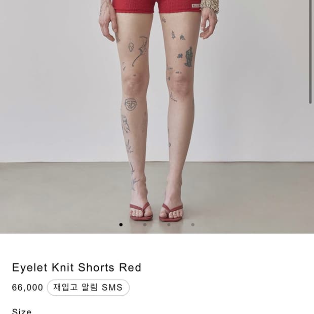 스컬프터 니트 쇼츠 바지