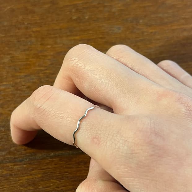 새상품 여성 신주 물결 반지 