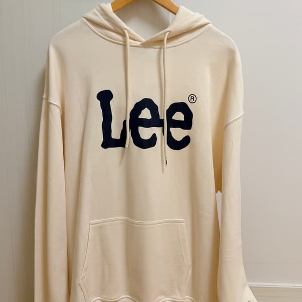 리(Lee) 베이지색(아이보리) 후드티 L사이즈