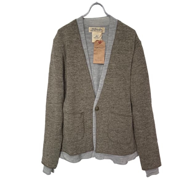 REMI RELIEF Concho Layered Wool Cardigan