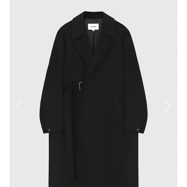 토니웩 캐시미어 벨티드코트 블랙
