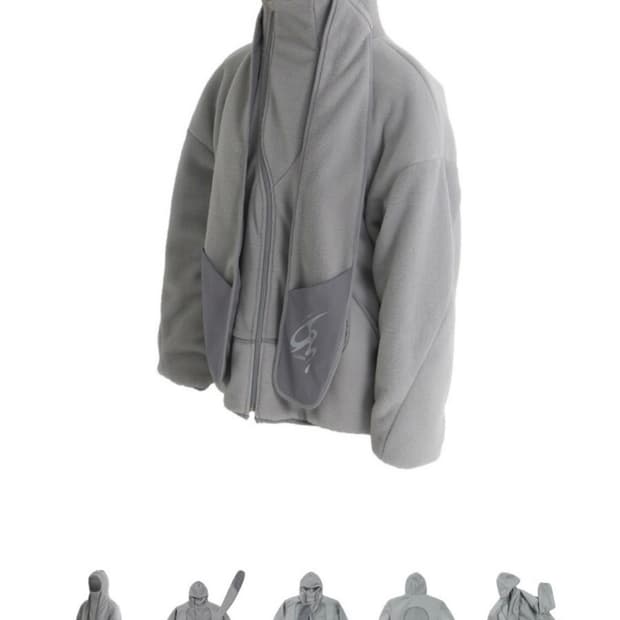 오호스 머플러 후드집업 (그레이)