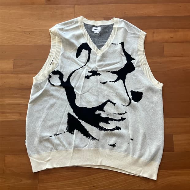 OBEY DEFACED VEST UNBLEACHED MULTI XXL