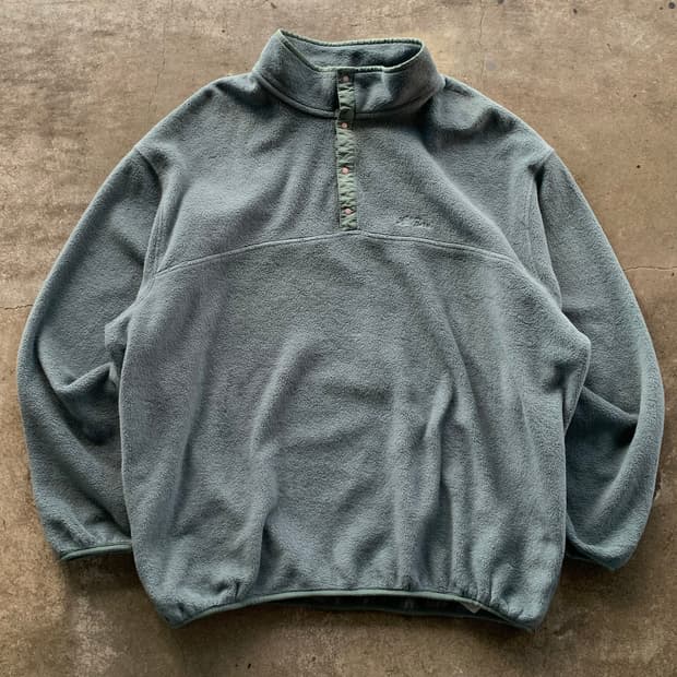 90s 엘엘빈 플리스 스냅 풀오버