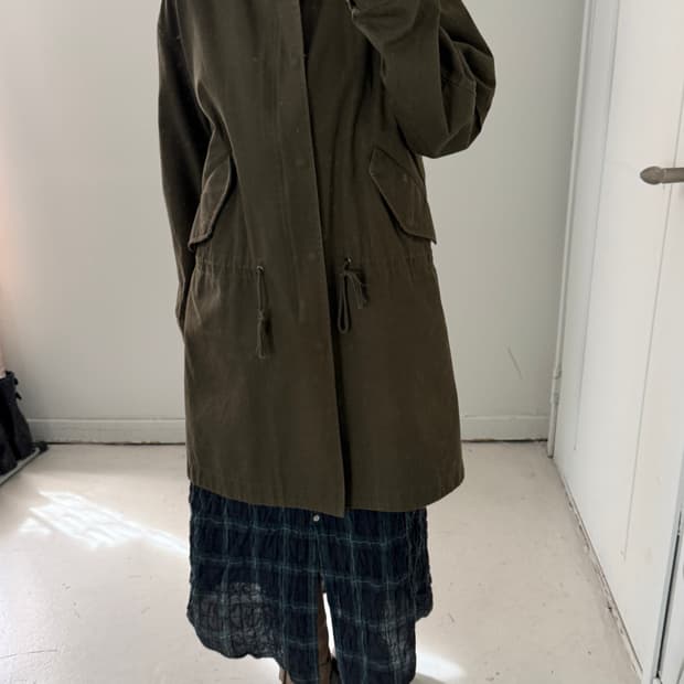 일본빈티지 피쉬테일 카키 야상 