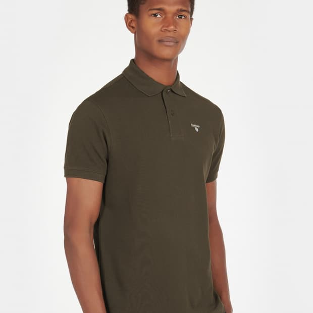 23SS Barbour 피케 폴로 반팔 카라티 L/100