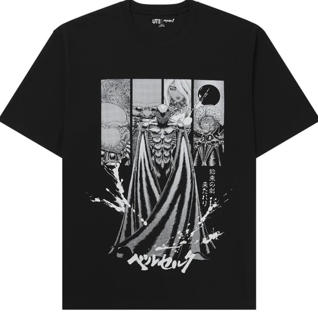 유니클로 UT x 베르세르크 망가 큐레이션 그래픽 티셔츠 B 블랙