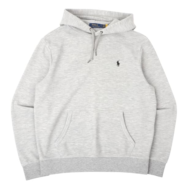 폴로 랄프로렌 QR 그레이 코튼 후드티