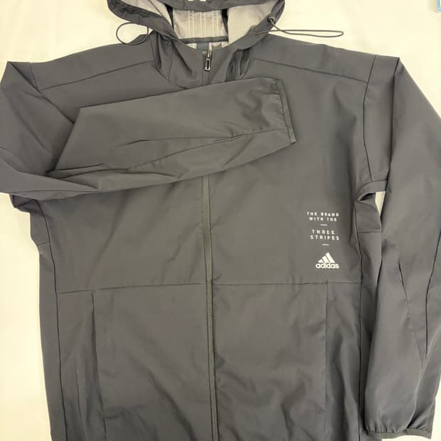 [M] 아디다스 삼선 바람막이 레인자켓