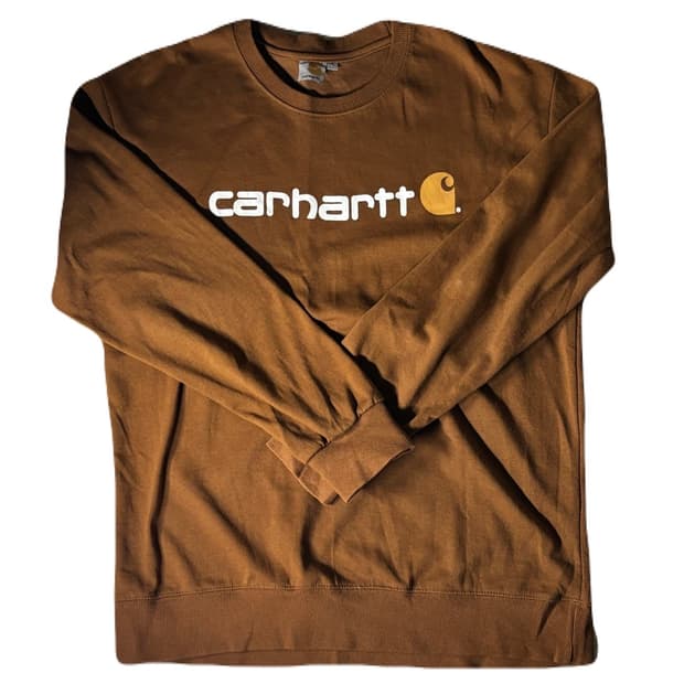 칼하트 아메리칸 스크립트 스웨터셔츠 브라운