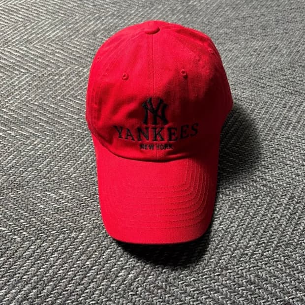80s 뉴욕 양키스 볼캡 레드 야구 모자(OS)