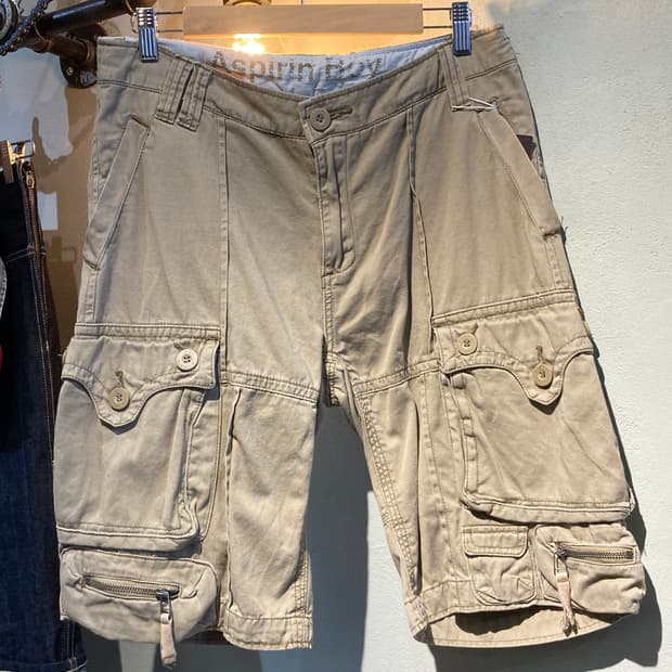 지퍼 카고 버뮤다 팬트