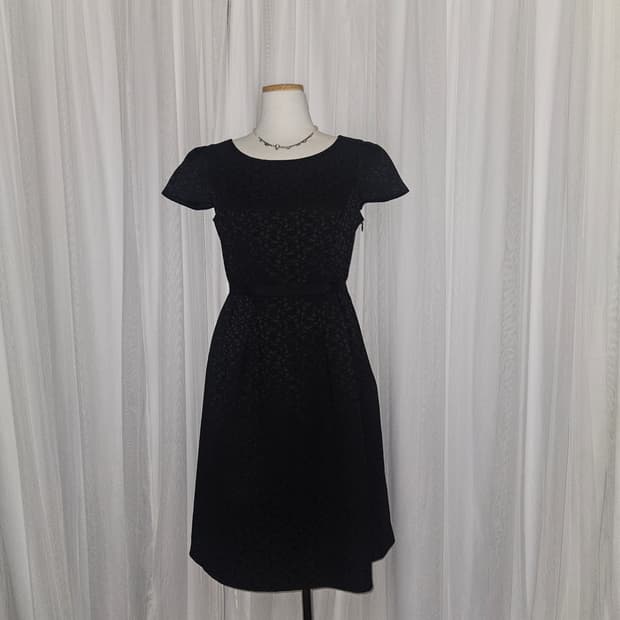 빈티지 다크 로걀🖤히메 자카드 블랙 드레스