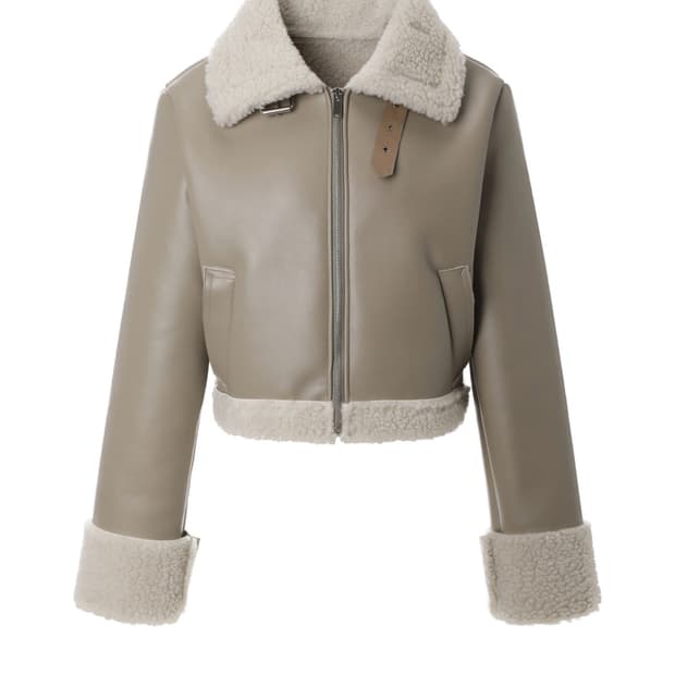 카키포인트 무스탕 베이지