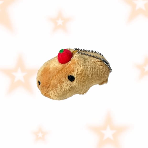 [작동o] 사과 덜덜이 카피바라상 인형 키링