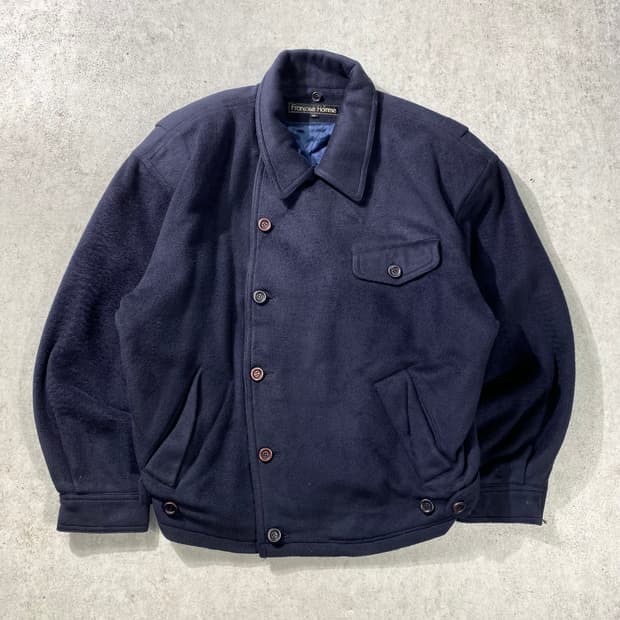 [M] 80s Fransoise Homme 아카이브 네이비 울 자켓