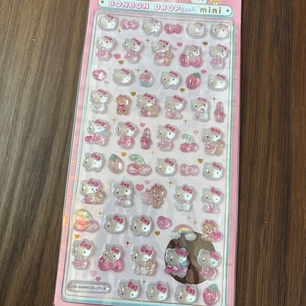 헬로키티 봉봉드롭미니 스티커(핑크)