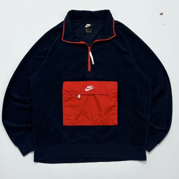 Nike 나이키 벨벳 하프 집업 아노락 