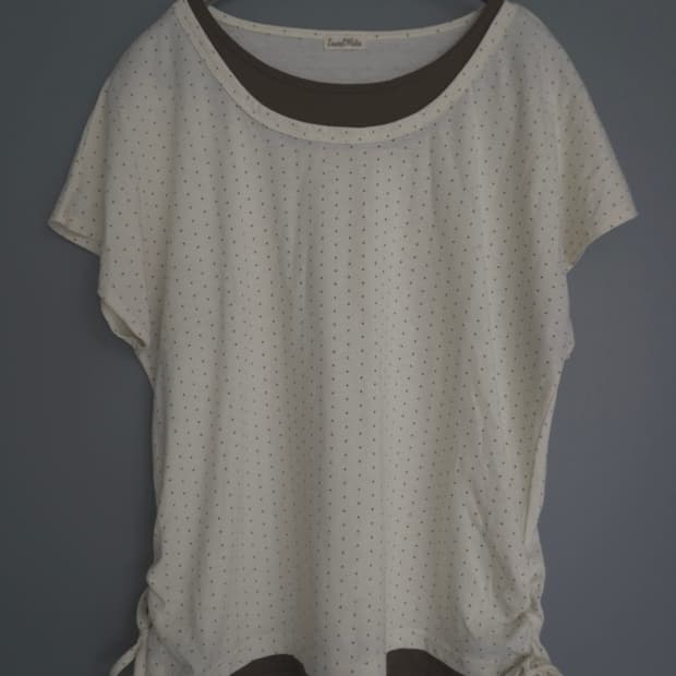 도트 레이어드 티셔츠