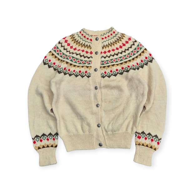 빈티지 버튼 스웨터