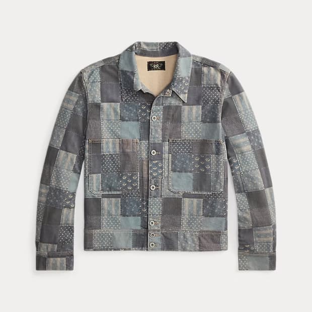 RRL 패치워크 프린트 저지 재킷