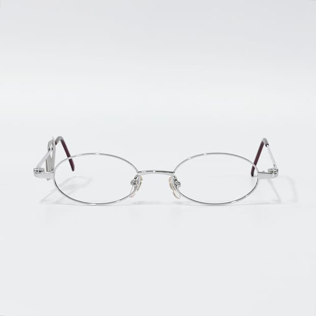 TOP 실버 오벌 메탈 데드스탁 빈티지안경