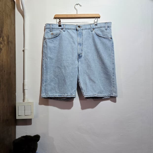 90s 리바이스 505 오렌지탭 데님 쇼츠 USA (Levis)