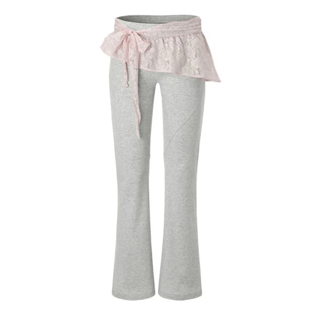 쓰리타임즈 블라썸 부츠컷 팬츠 그레이 S blossom bootcut