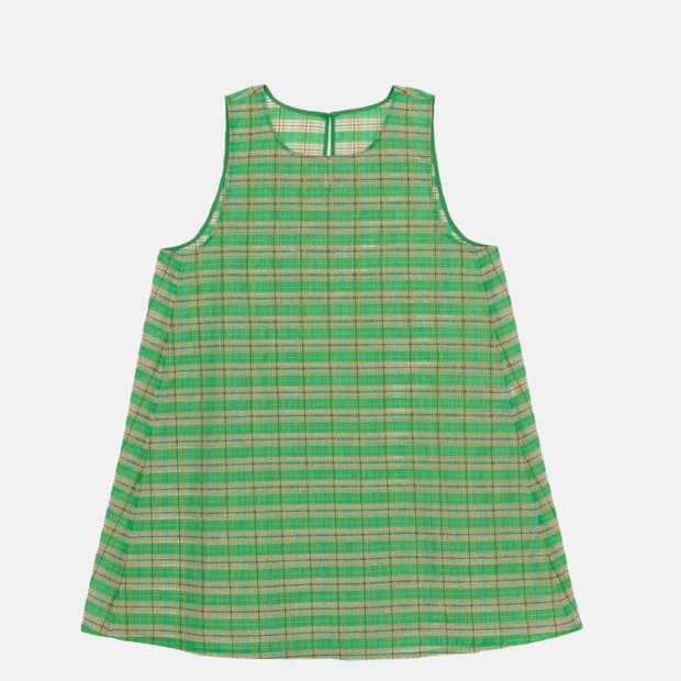 엔조블루스 시어체크 슬리브리스탑 (그린)