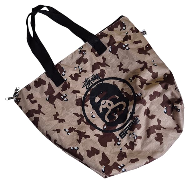 13s 베이프 x 스투시 잡지 부록 카모 토드백