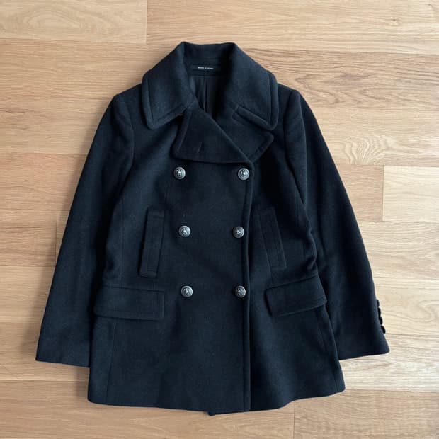 딸리아또레 블랙 캐시미어 피코트 40M