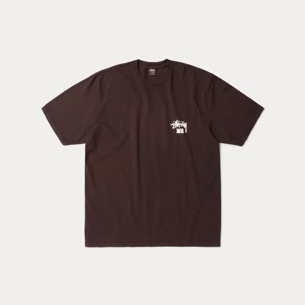 [S,M] 스투시 x 웨일즈 보너 오션 송 티셔츠 브라운