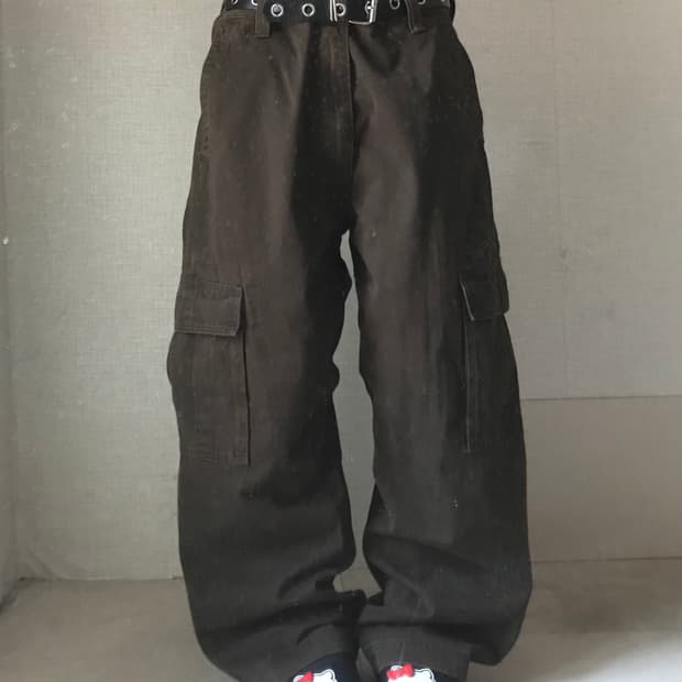 리바이스 브라운 와이드 카고팬츠
