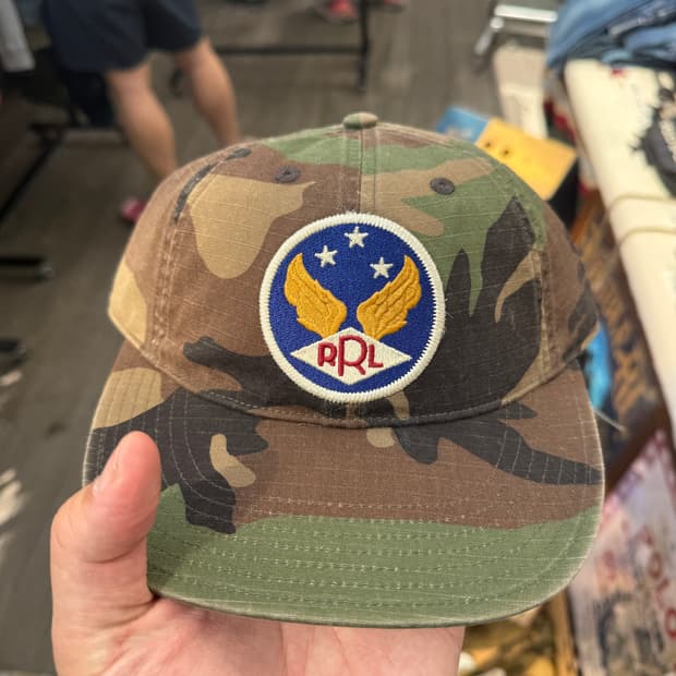 Rrl 카모 볼캡 os