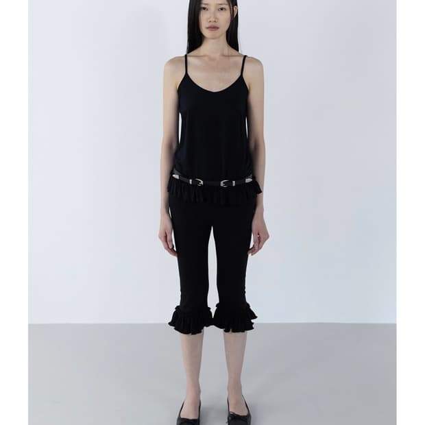 세릭 Cerric Frill Banding Pants _ Black