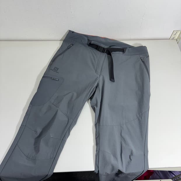 우먼L 살로몬 그레이 슬림핏 등산팬츠