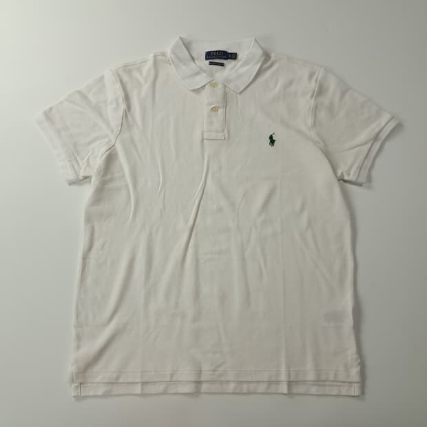 CK433 XL 폴로 커스텀슬림핏 화이트칼라 반팔 셔츠 남방