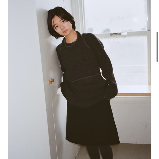 페스토 레이어드 니트 다크 문