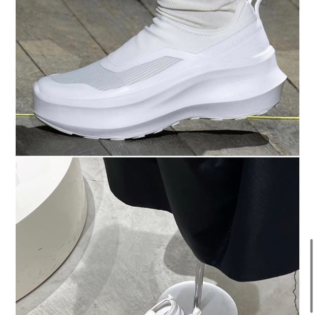 꼼데가르송 x 살로몬 슬립온 플랫폼 화이트