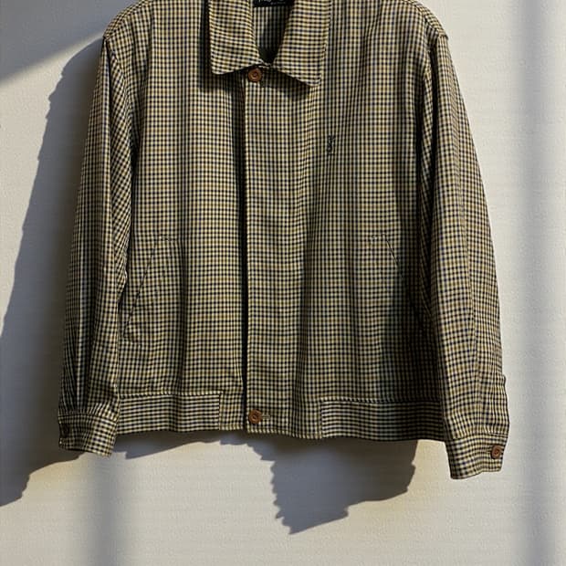 입생로랑 뿌르 옴므 체크 집업 자켓