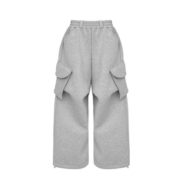 엠제이디 코인서울 콜라보 와이드 카고 스웻 팬츠