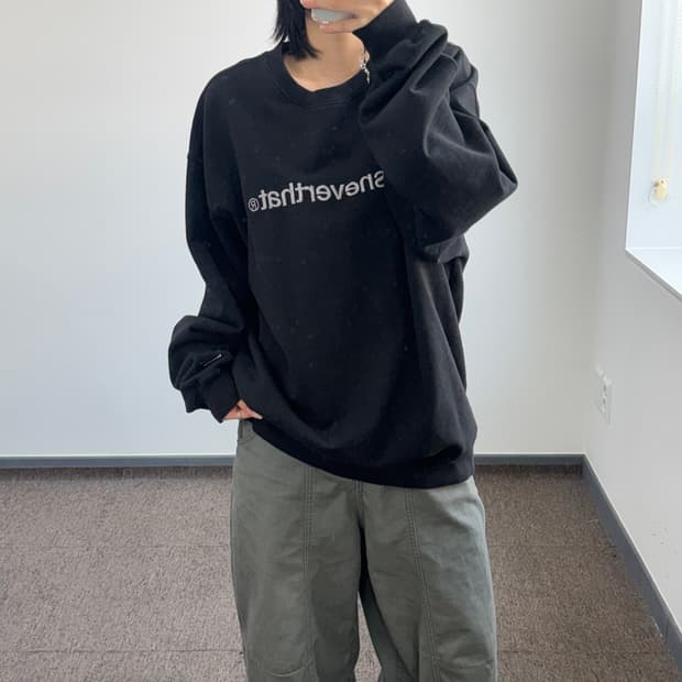 Thisisneverthat 디스이즈네버댓 블랙 맨투맨