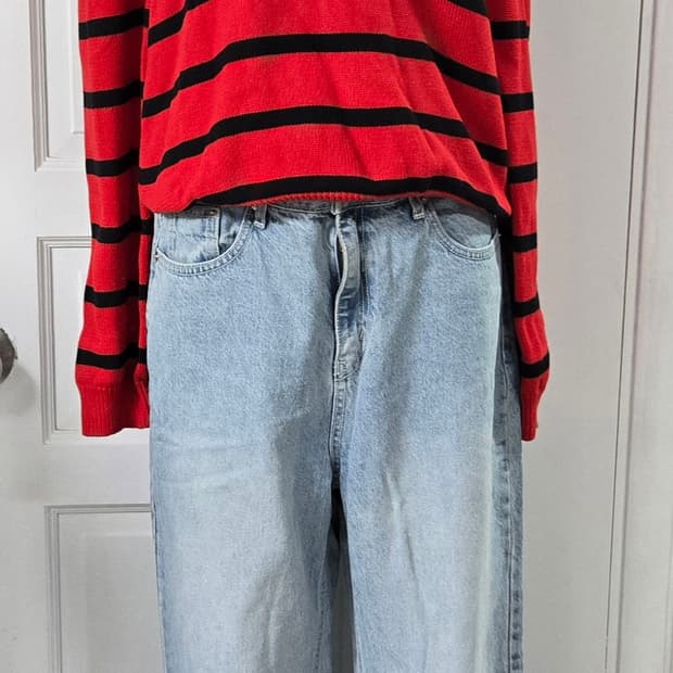 로렌 랄프로렌 스트라이프 토글 니트