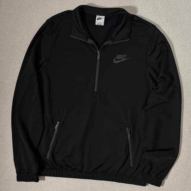 나이키 블랙 그레이 검회 반집업