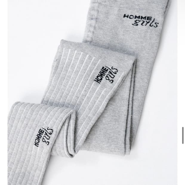 HOMME GIRLS 옴므걸스  HG 로고 타이즈 스타킹 그레이